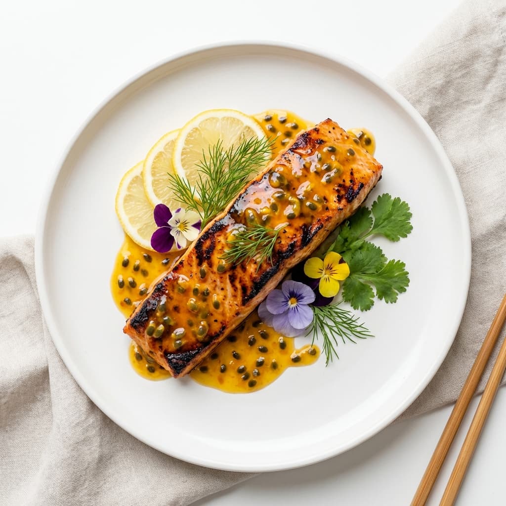 Cá hồi sốt chanh dây