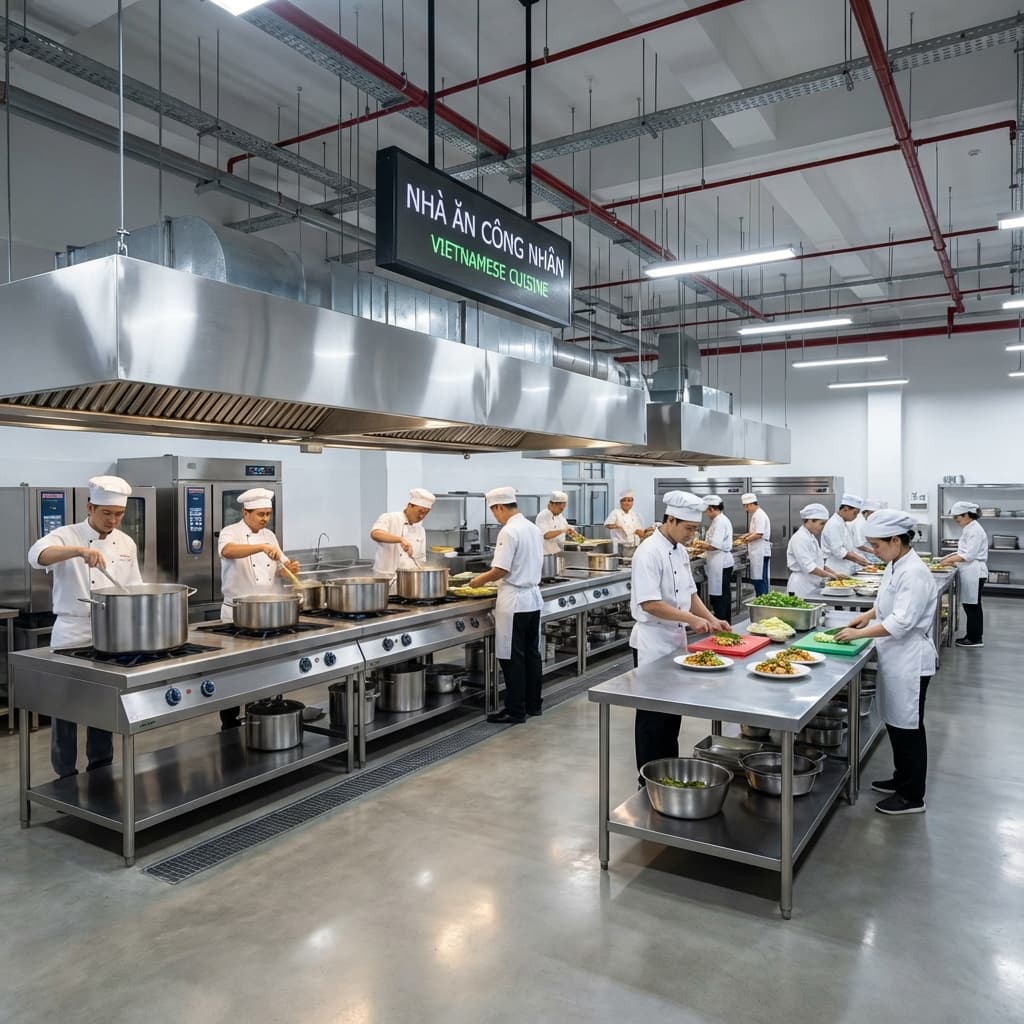 Bếp Ăn Công Nghiệp